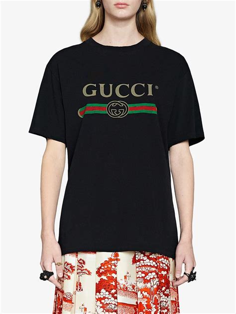 gucci black top cotton|Gucci t-shirt logo.